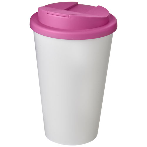 Gobelet isolant promotionnel 350ml Americano® Blanc / magenta